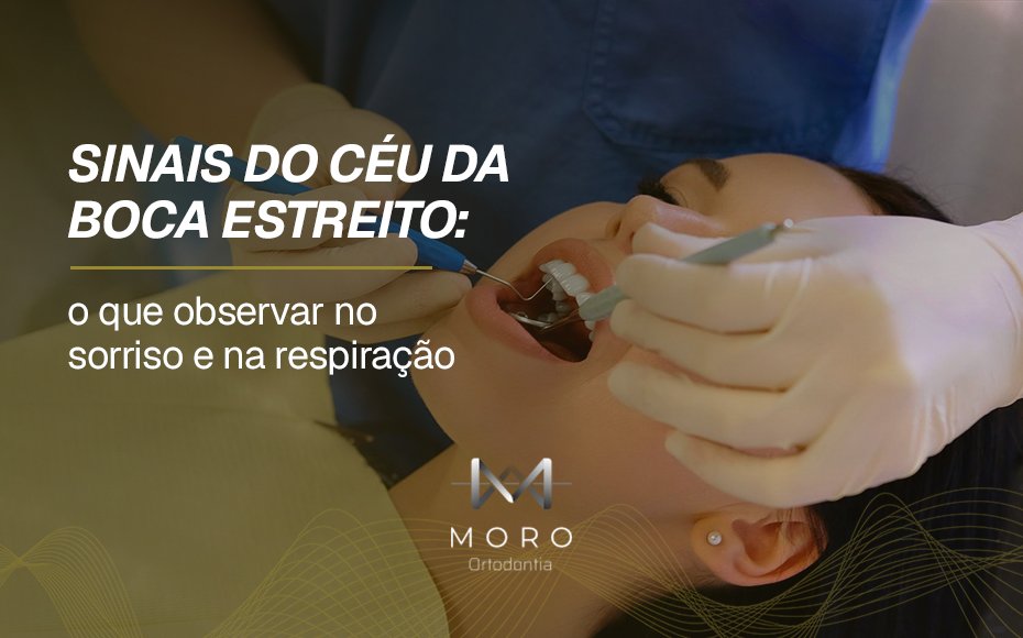 Sinais do céu da boca estreito: o que observar no sorriso e na respiração